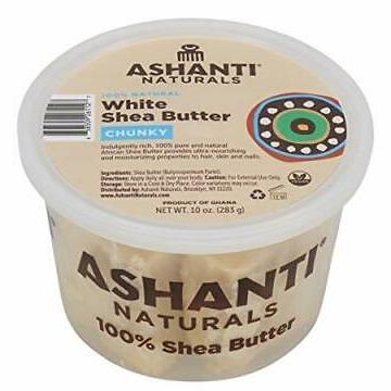 Ashanti 100% Pure African Chunky Hair Shea Butter - White - 10oz