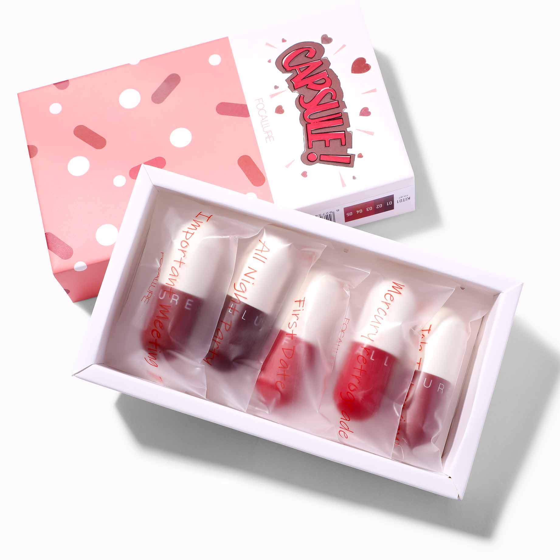 Focallure 5 Color Velvet Matte Lipstick Capsule Kit