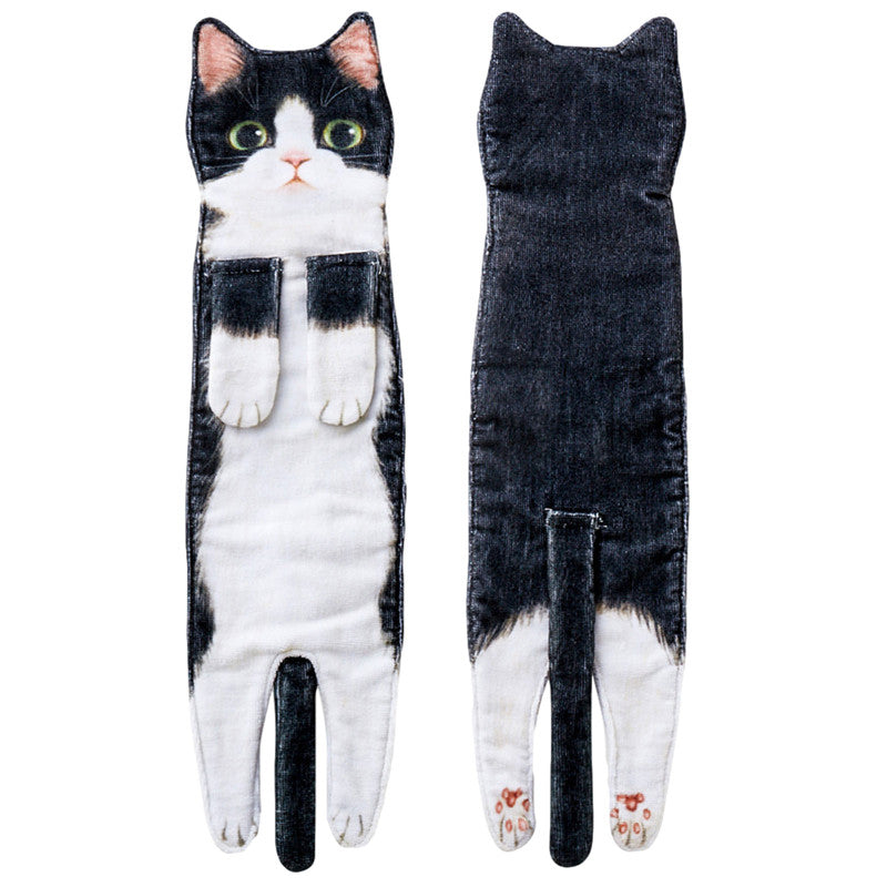 Cute Cat Hand Towel