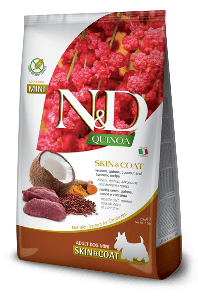 Farmina Pet Foods Mini Adult Skin & Coat Venison, Quinoa, Coconut & Turmeric Formula Dry Dog Food