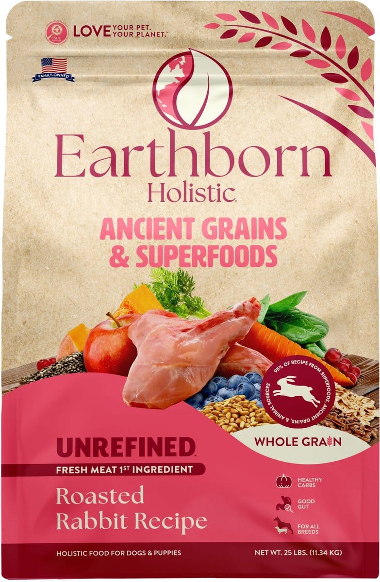 Earthborn Holistic Unrefined Roasted Rabbit with Ancient Grains & Superfoods Dry Dog Food