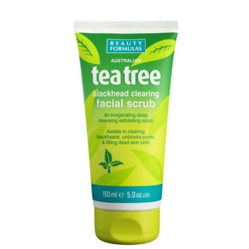 Beauty Formulas Tea Tree Blackhead Clearing Facial Scrub - 150ml