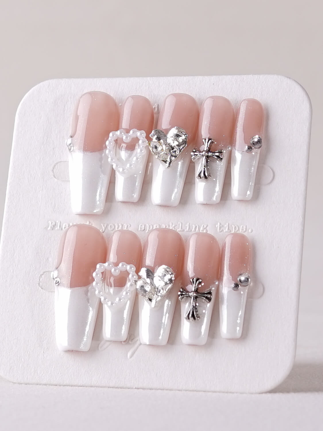 Handmade- Starry Affair Long Coffin Press On Nail Set