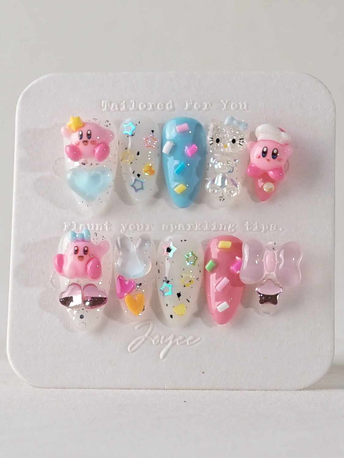 Handmade- Star Kirby Press On Nail Set
