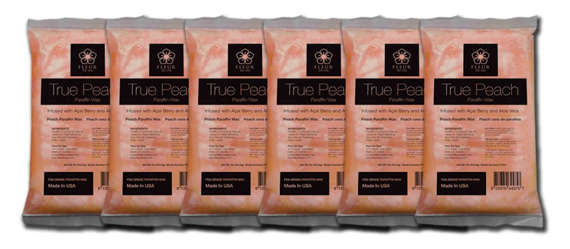 Fleur de Spa Paraffin Wax Refill Pack of 6lbs - TRUE PEACH