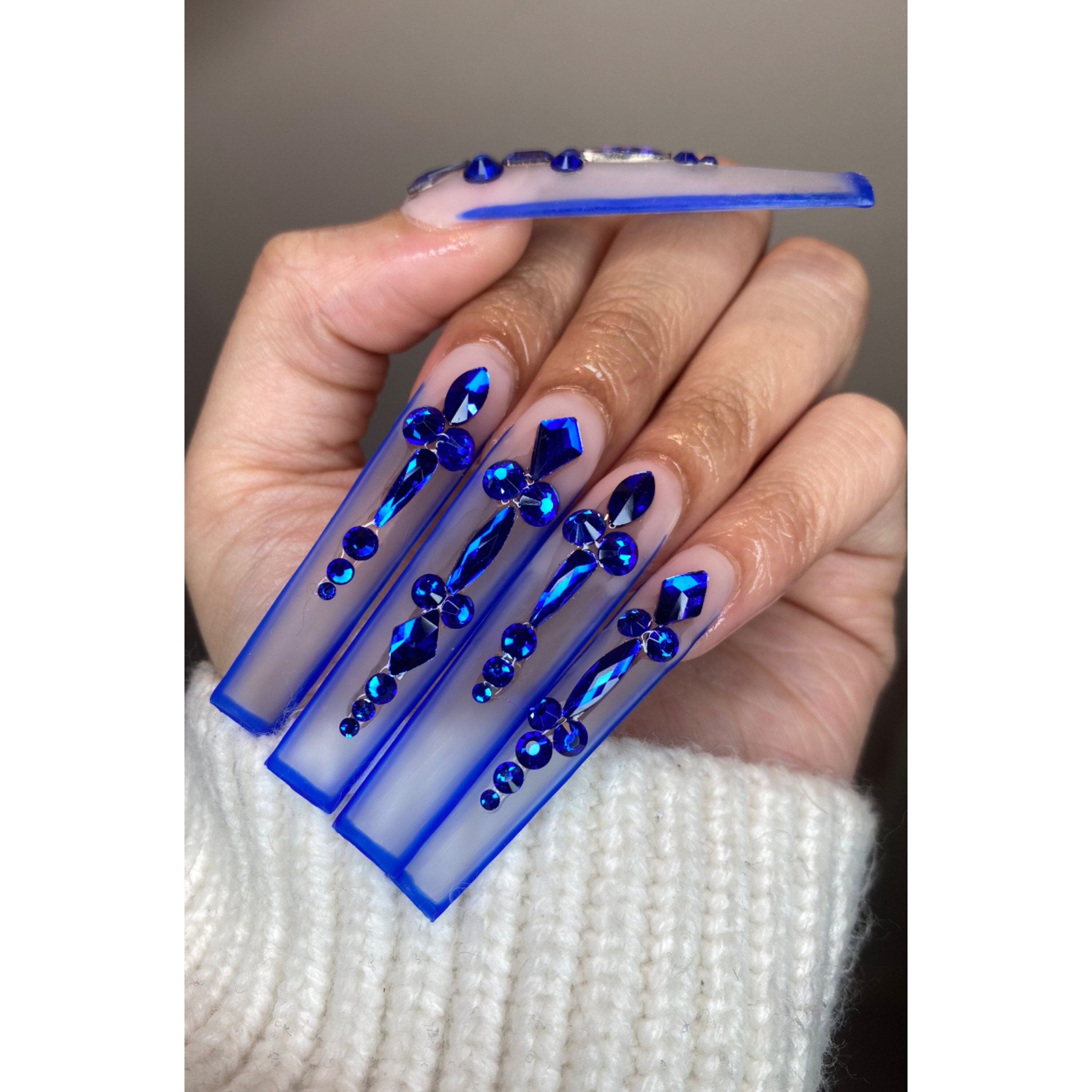 Blue Goddess Press On Nails