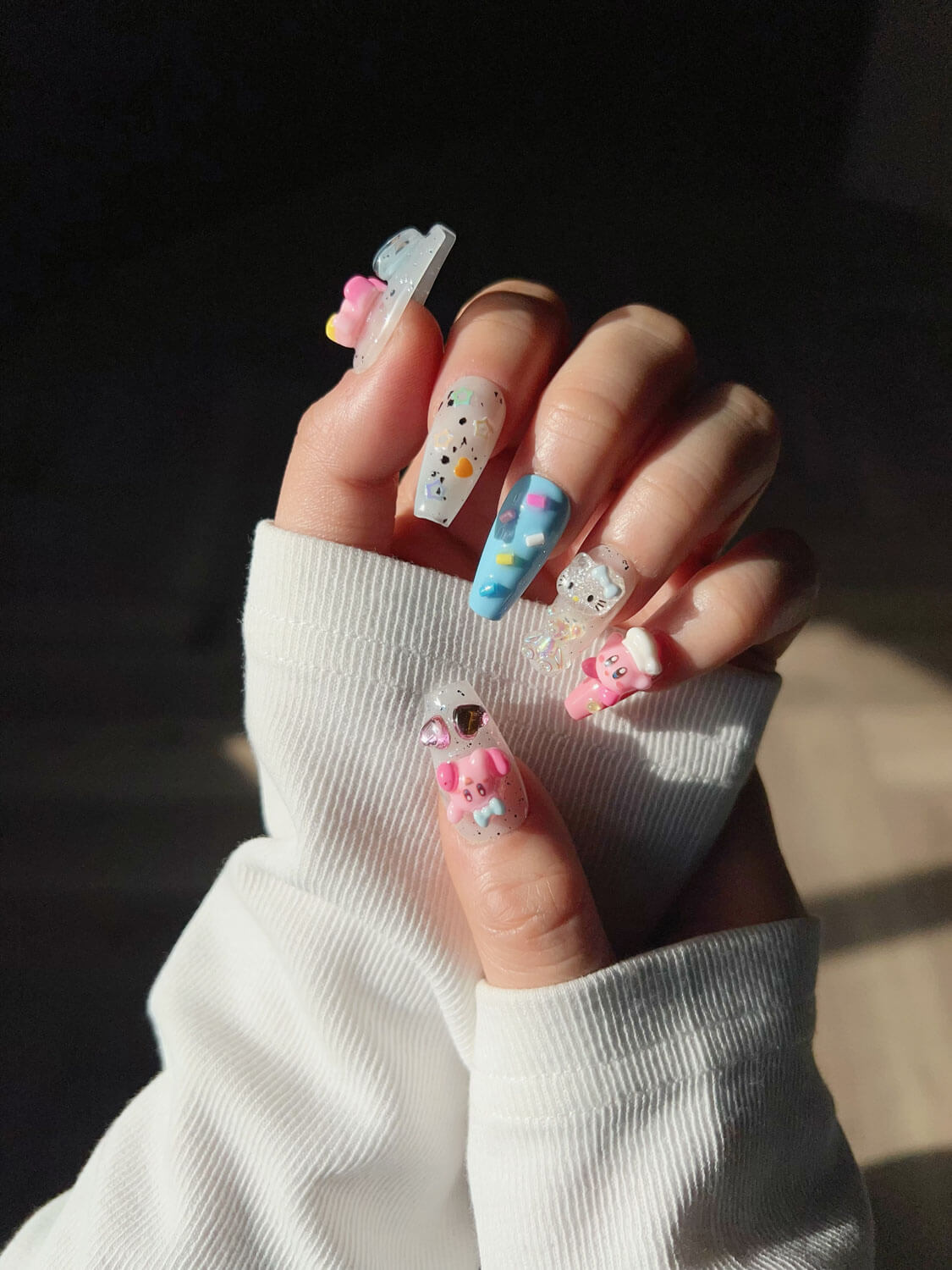 Rainbow-medium-coffin-nails-star-kirby