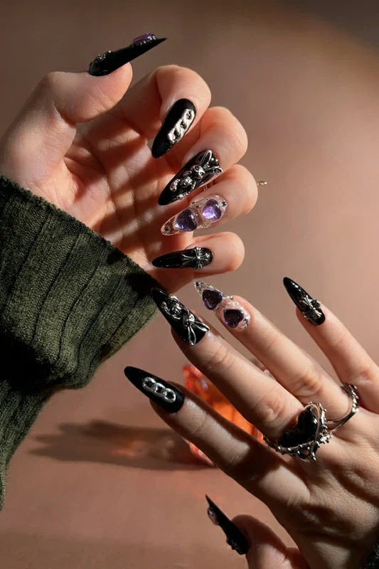 Handmade- Joyee Wicked Bunny Nails Press On Nail Set