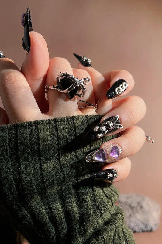 Handmade- Joyee Wicked Bunny Nails Press On Nail Set