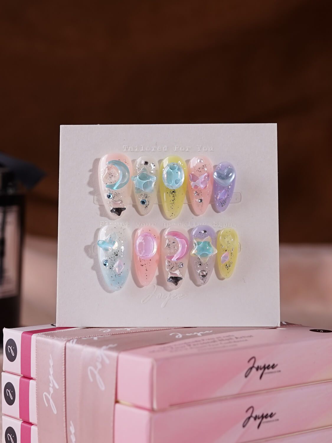 Rainbow-medium-almond-nails-moon-magic