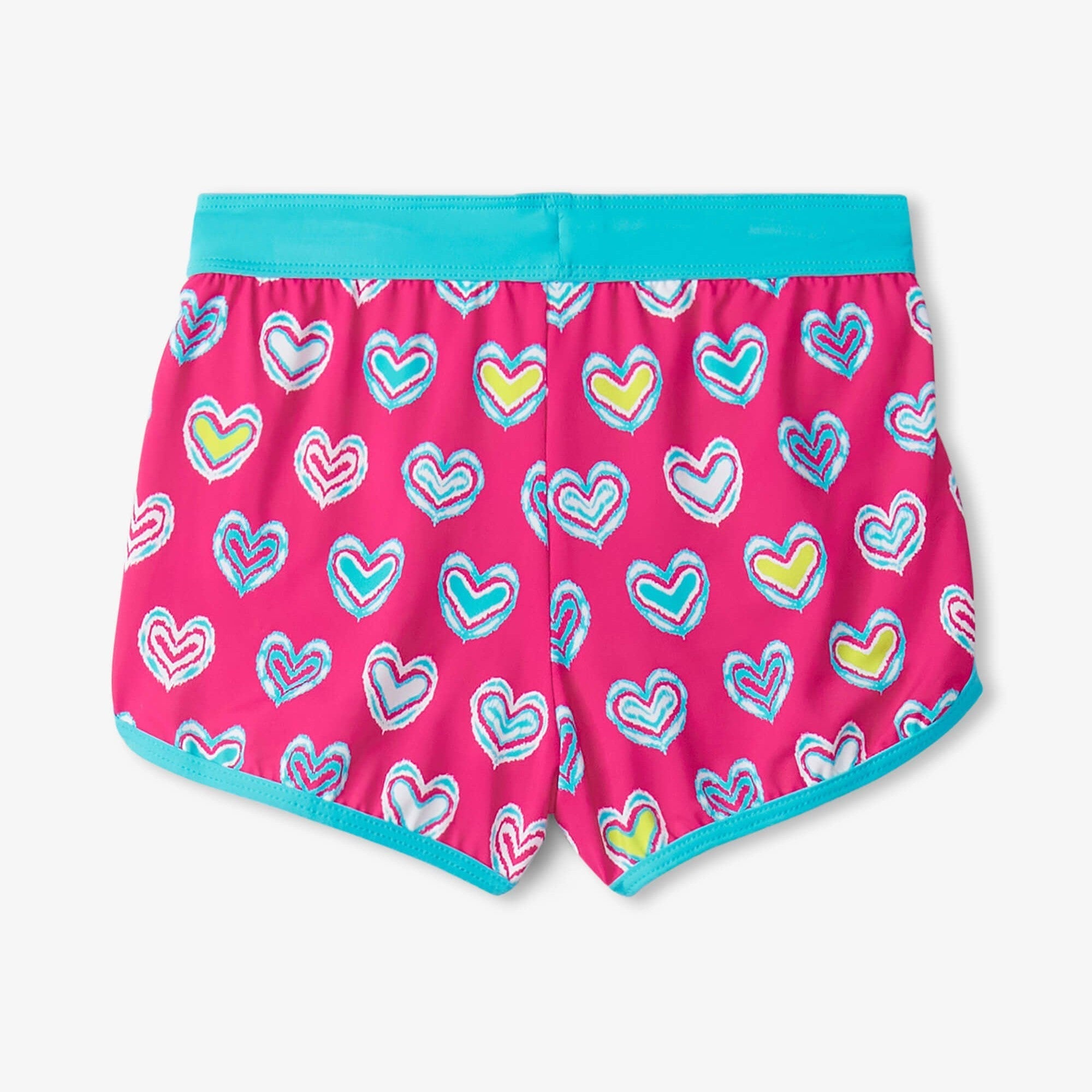 Hatley Pink Shibori Hearts Swim Shorts