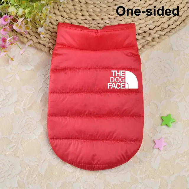 Double Sided Dog Coat Winter Warm single-sided redB S