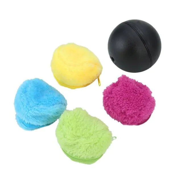 Automatic Rolling Ball Dust Cleaner Black Random Pouch Color