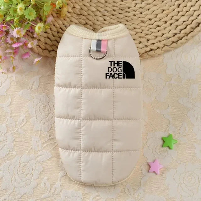 Double Sided Dog Coat Winter Warm WHITE L