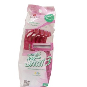 DORCO SHAI WOMENS SHAVE 3 BLADE DISPOSABLE 10'S