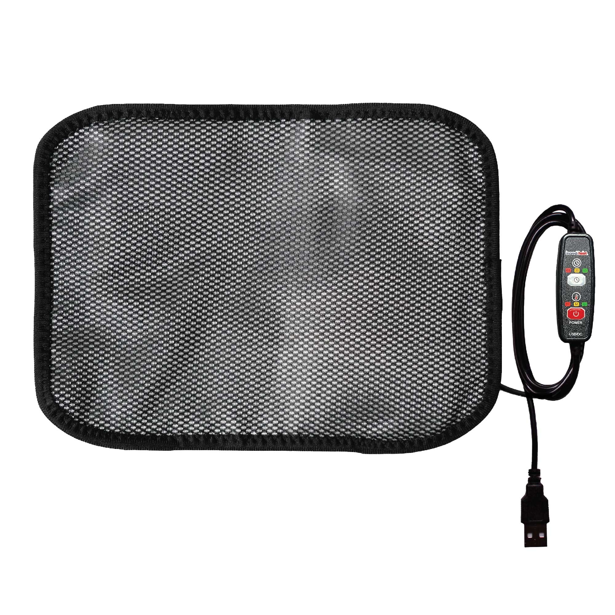 Cabeau Incredi-Heat USB-Powered Portable Heating Pad, 3 Temperature Settings, Black 30750203