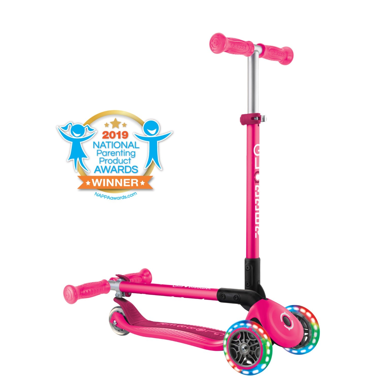 Globber Foldable Scooter w/Lights (2 colors)