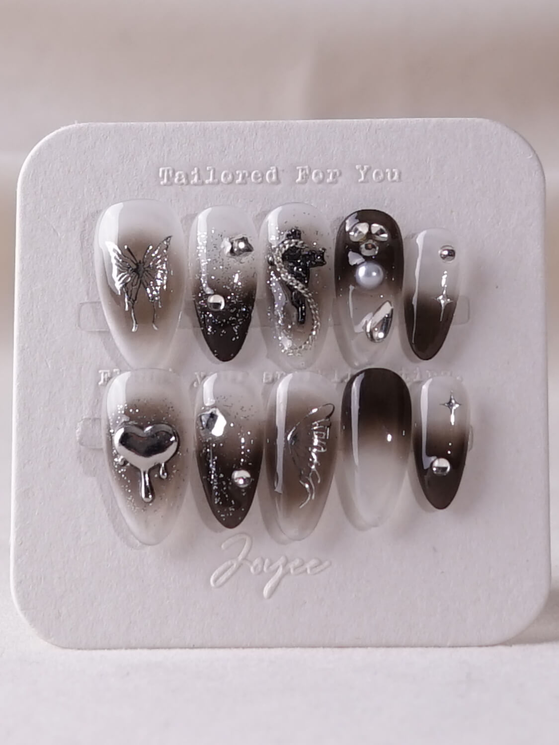 Handmade- Night Butterfly Press On Nail Set