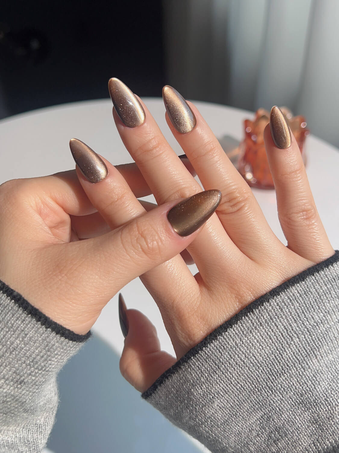 Handmade- Arabica Cat-eye Press On Nail Set