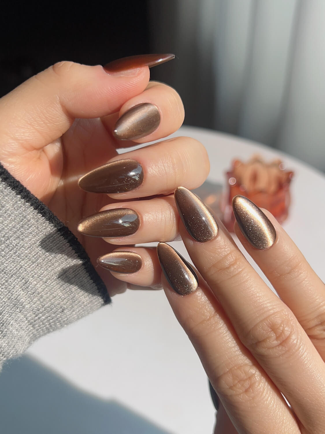 Handmade- Arabica Cat-eye Press On Nail Set