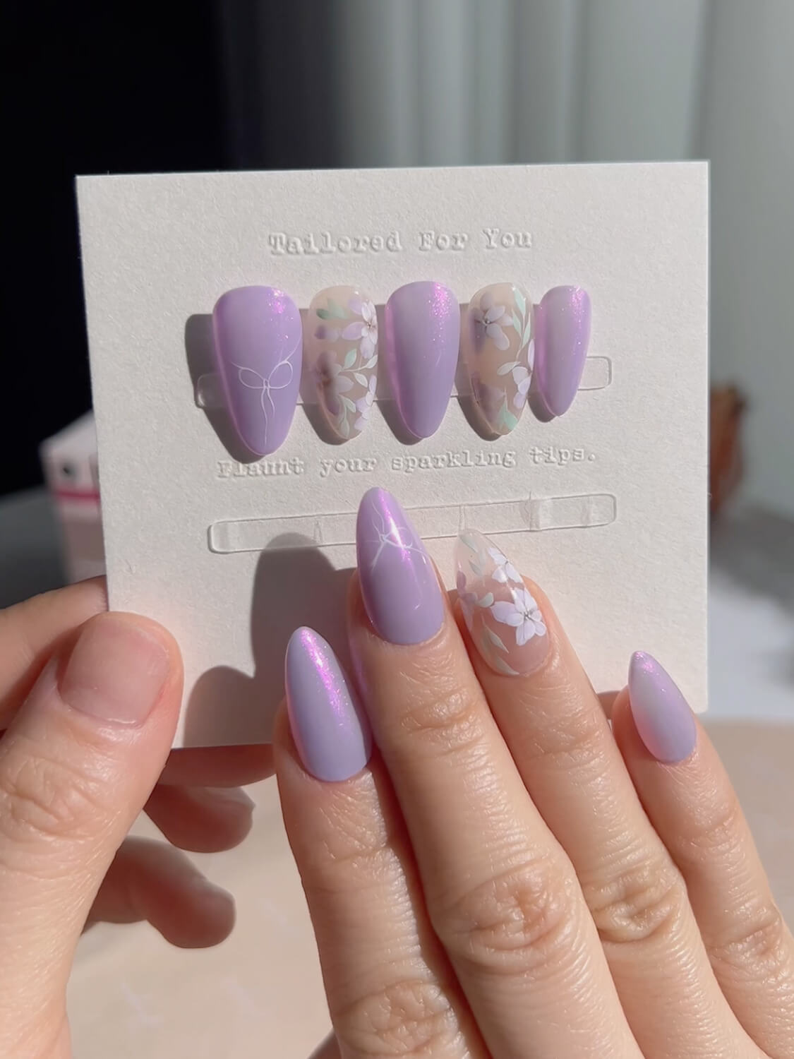 Handmade- Flower Sea Press On Nail Set