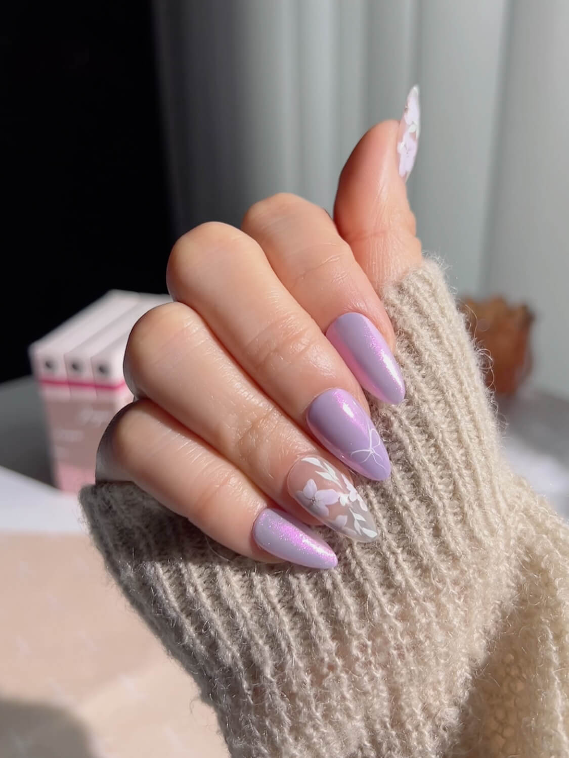 Handmade- Flower Sea Press On Nail Set