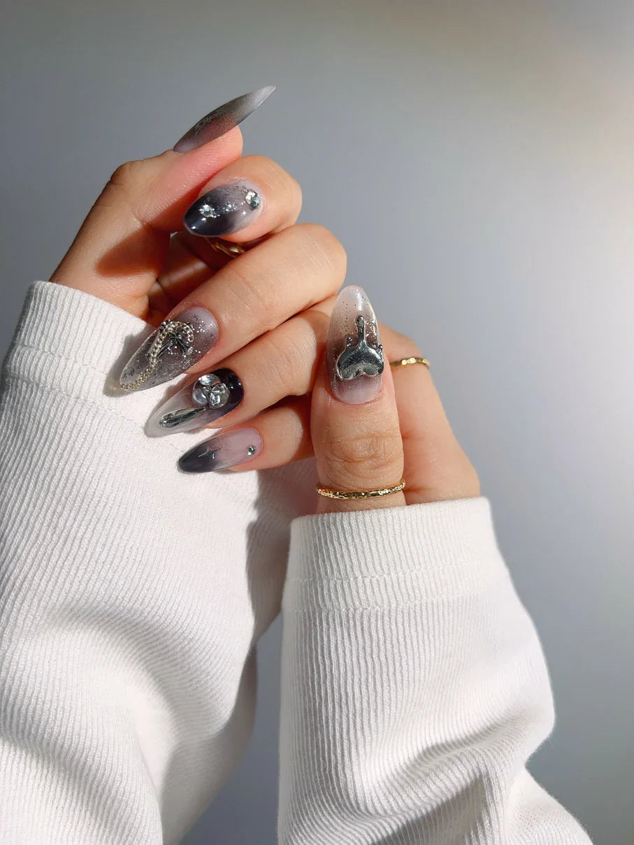 Handmade- Night Butterfly Press On Nail Set