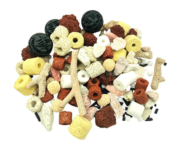 Aquarium Filter Media Bundle 10 in 1 500g with Net Bag