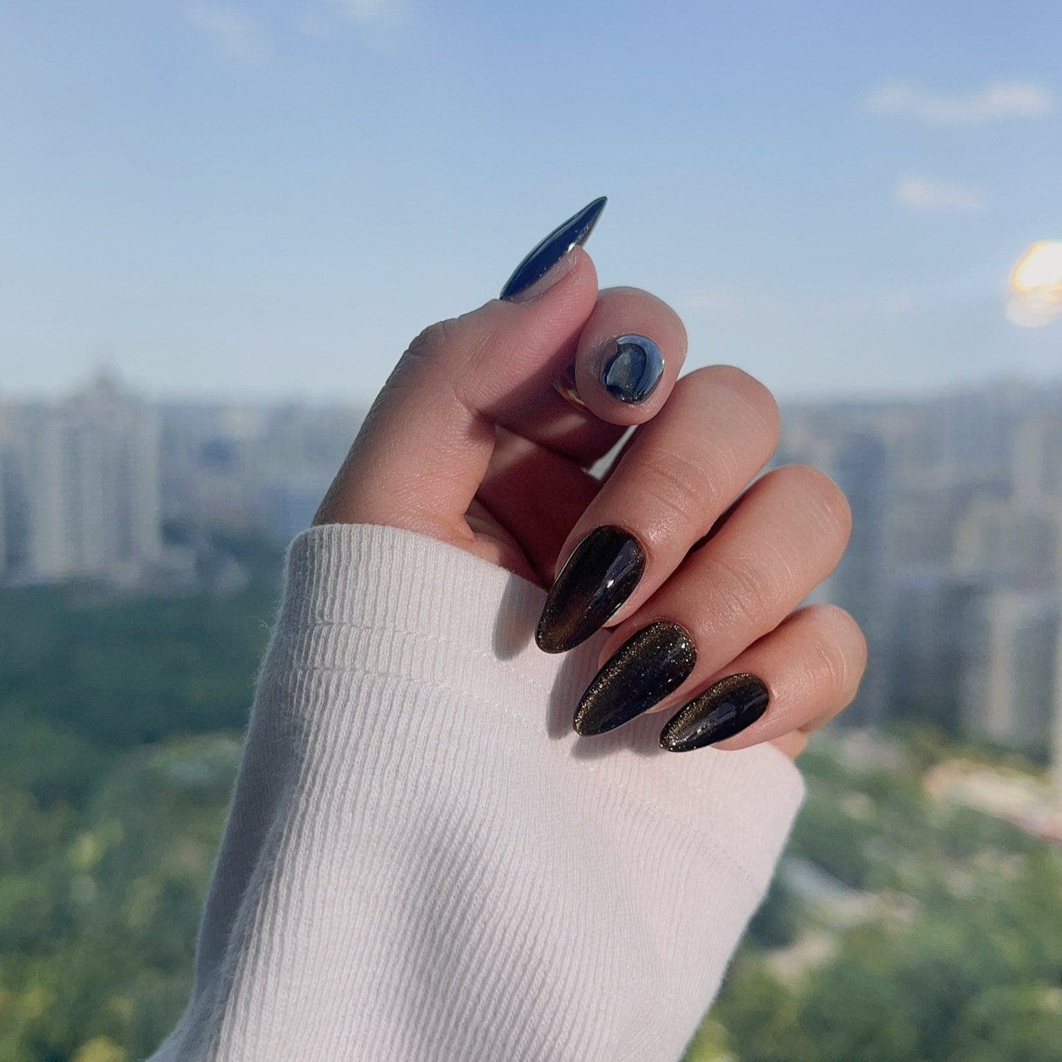 Handmade- Coffee Press On Nail Set