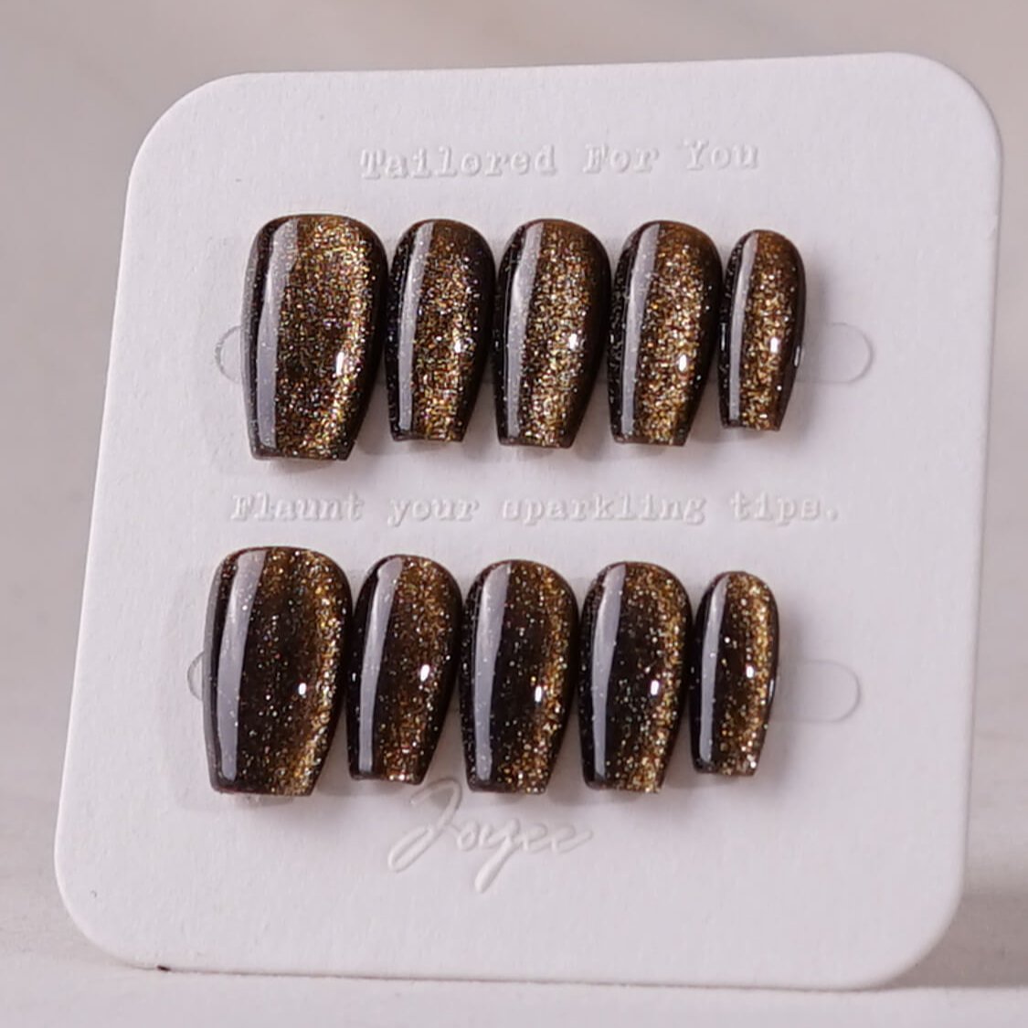 Handmade- Coffee Press On Nail Set