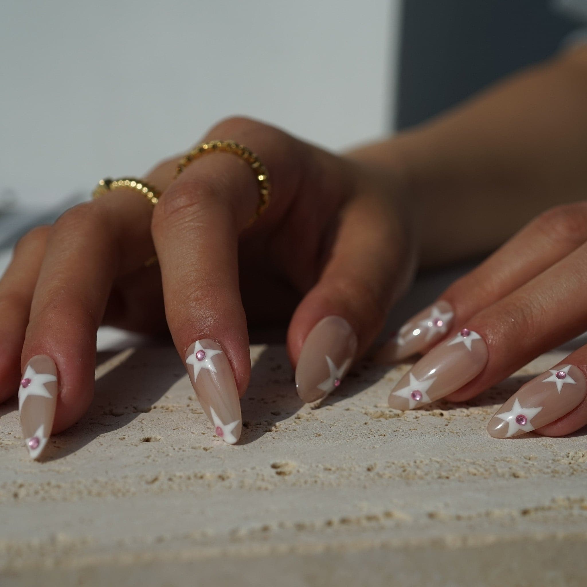 Handmade- Timeless Stars Press On Nail Set